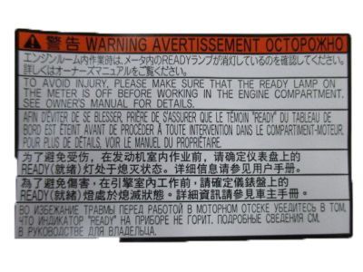 Toyota 11293-36070 Eng Info Label
