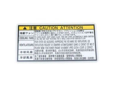 Toyota 16793-28020 Label, Cooling Fan Information