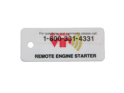 Toyota PT398-4209E Remote Engine Start, Res Key tag. Remote Engine Starter.