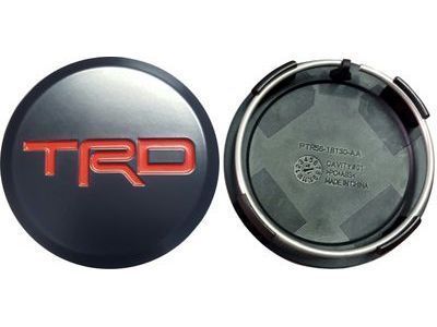 Toyota PTR56-18130-AA TRD Center Cap-Black w/ Red-Service. Wheels.