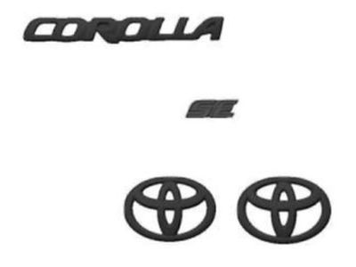 Toyota PT948-02200-02 Blackout Emblem Overlays-LE. Exterior Emblem.