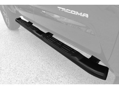 Toyota PT767-35112 5-in. Oval Tube Steps-Black-Double Cab