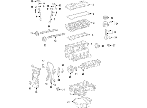 2019 Toyota Yaris Engine Parts, Mounts, Cylinder Head & Valves, Camshaft & Timing, Oil Pan, Oil Pump, Crankshaft & Bearings, Pistons, Rings & Bearings, Variable Valve Timing Front Cover Diagram for 11310-WB001
