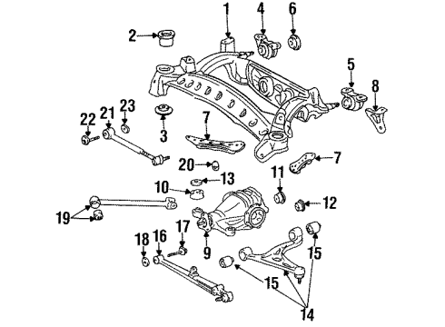 1997 Toyota Supra Rear Shocks & Suspension Components, Stabilizer Bar & Components Lower Arm Diagram for 48710-14110