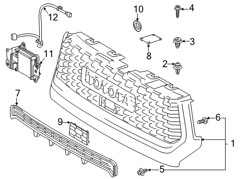 2021 Toyota Tundra Cruise Control Access Cover Diagram for 53113-0C010