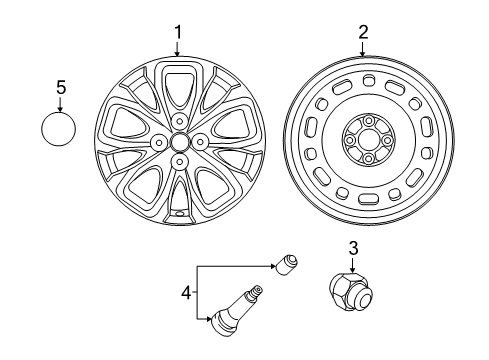 2016 Scion iA Wheels Wheel, Alloy Diagram for 42611-WB002