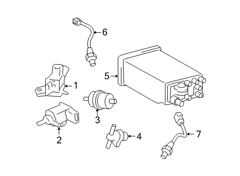 2006 Toyota Tundra Emission Components Tank Diagram for 25719-AC010