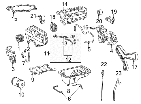 2000 Toyota 4Runner Filters Fuel Filter Diagram for 23300-62030