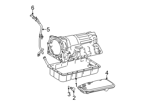 2006 Toyota Sequoia Transmission Drain Plug O-Ring Diagram for 90080-30075