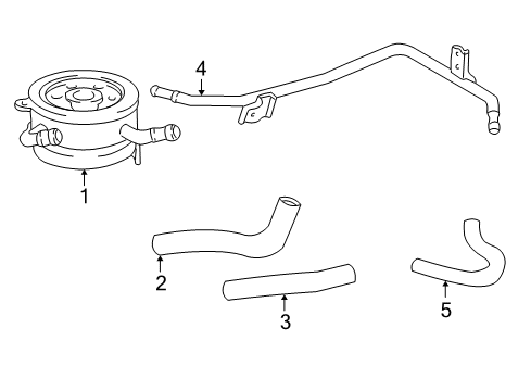 1997 Toyota 4Runner Oil Cooler By-Pass Pipe Diagram for 16278-75020