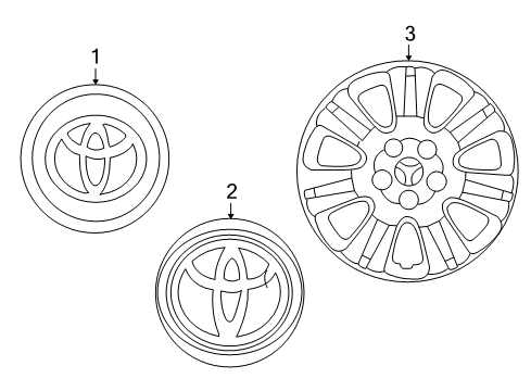 2004 Toyota Solara Wheel Covers & Trim Center Cap Diagram for 42603-AE020