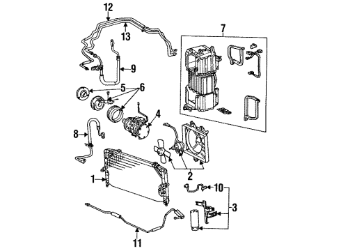 1991 Toyota Camry Air Conditioner Clutch Diagram for 88410-32060