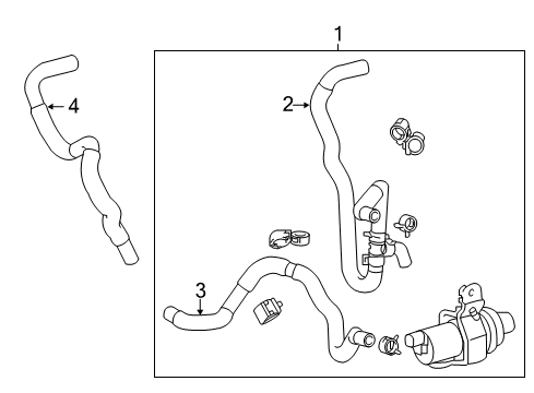 2012 Toyota Highlander Front Heater Unit Auxiliary Pump Diagram for 87200-48090