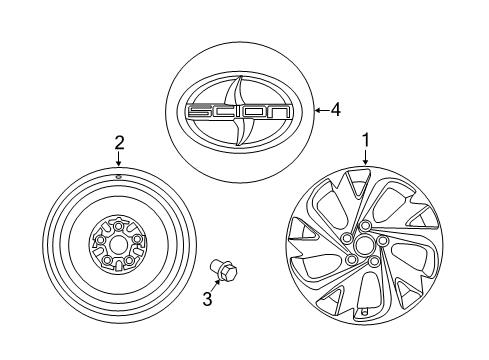2016 Scion iM Wheels Wheel, Alloy Diagram for 42611-12D10