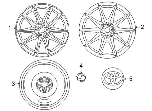 2022 Toyota GR86 Wheels, Covers & Trim Center Cap Diagram for SU003-00797