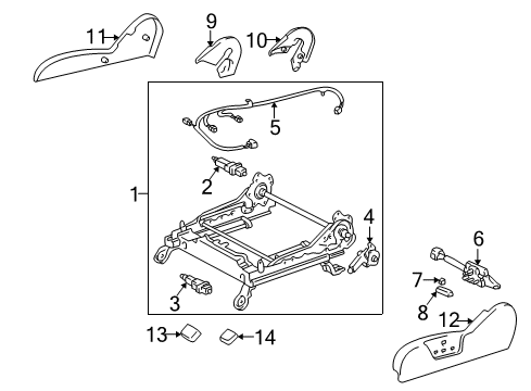 1999 Toyota 4Runner Tracks & Components Motor Assy, Power Seat Diagram for 85820-35020