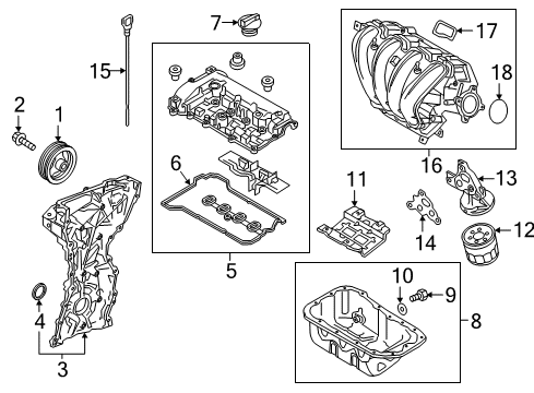 2017 Toyota Yaris iA Filters Manifold Gasket Diagram for 17177-WB001