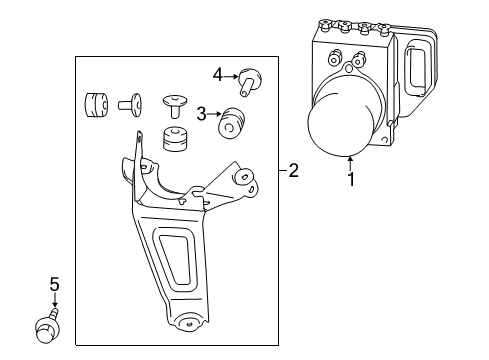 2017 Toyota Sienna ABS Components Mount Bracket Diagram for 44590-08040