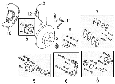 2020 Toyota C-HR Anti-Lock Brakes Dust Shield Diagram for 47782-F4010