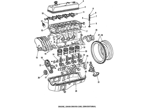 1984 Toyota Starlet Engine Mounting Rocker Arms Diagram for 13811-22011