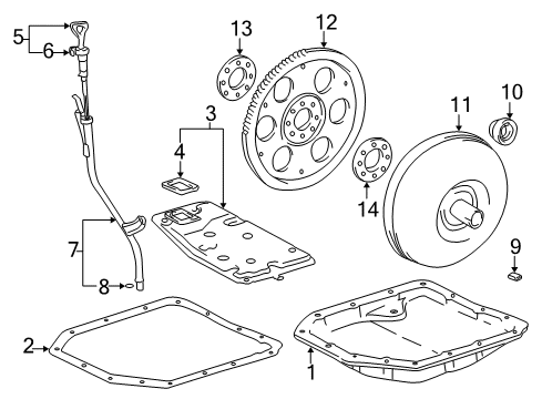 1998 Toyota Camry Automatic Transmission Drive Plate Diagram for 32101-0E010
