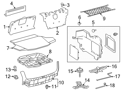 2014 Toyota Avalon Interior Trim - Rear Body Front Insulator Clip Diagram for 90467-07049-C0