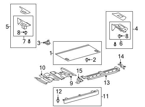 2012 Toyota 4Runner Interior Trim - Rear Body Storage Compart Diagram for 58417-35040-C0