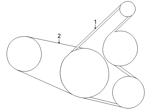 2004 Scion xB Belts & Pulleys Alternator Belt Diagram for 90916-02705
