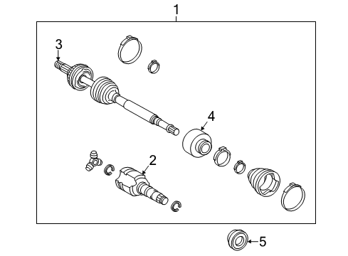 2018 Toyota Corolla Drive Axles - Front Axle Diagram for 43420-02B12
