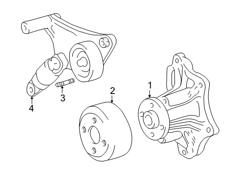 2002 Toyota RAV4 Belts & Pulleys Serpentine Belt Diagram for 90916-02597