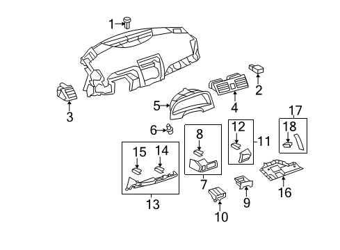 2010 Toyota Camry Automatic Temperature Controls Under Cover Diagram for 55607-33100