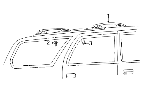 2000 Toyota 4Runner Luggage Carrier Roof Racks Diagram for PT278-89001-01