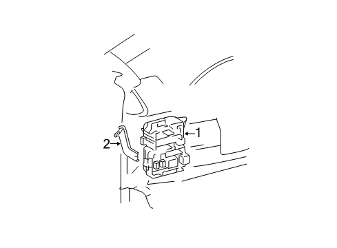 2007 Toyota Camry Electrical Components Fusible Link Bracket Diagram for 82673-06010