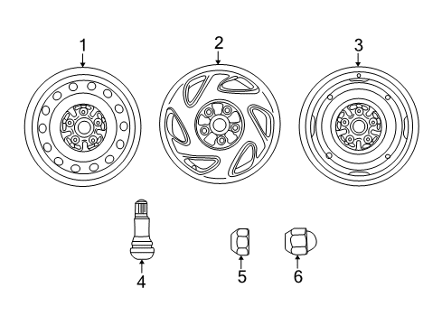 2002 Toyota Sienna Wheels Spare Wheel Diagram for 42611-08010