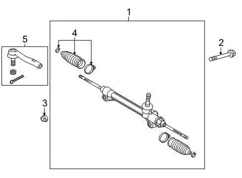 2012 Toyota Camry Steering Gear & Linkage Gear Assembly Diagram for 45510-06011