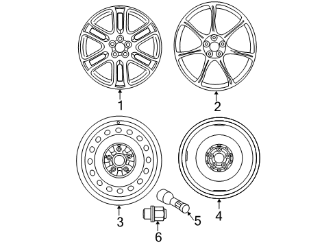 2010 Scion tC Wheels Wheel, Alloy Diagram for PTR18-21060