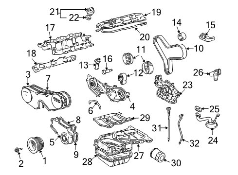 2007 Toyota Highlander Intake Manifold Intake Manifold Diagram for 17120-28131
