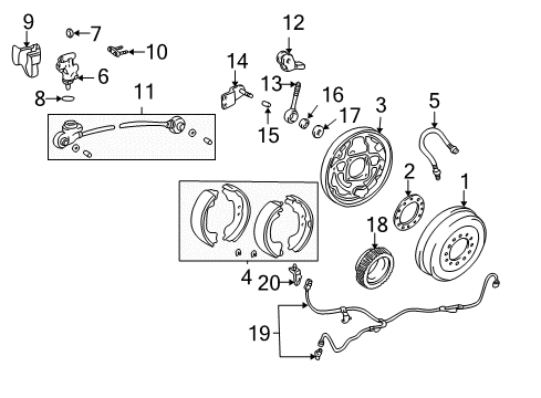 2003 Toyota Tacoma Anti-Lock Brakes Shackle Diagram for 47935-35030