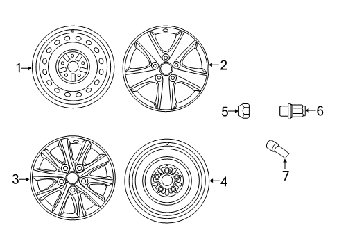 2014 Toyota Camry Wheels Wheel, Steel Diagram for 42611-06720