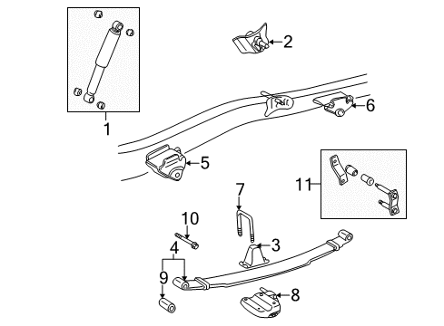 1999 Toyota Tacoma Rear Suspension Spring Assembly Diagram for 48220-04090