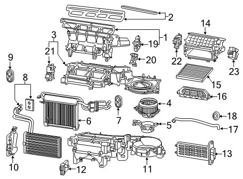 2016 Toyota Tacoma Air Conditioner Auxiliary Heater Diagram for 87710-04010