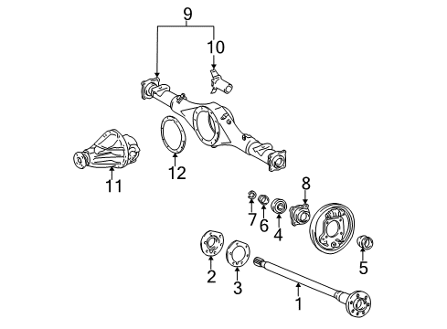 2001 Toyota Tacoma Axle & Differential - Rear Differential Carrier Diagram for 41110-35840