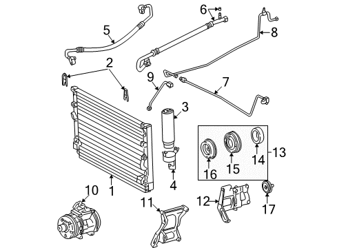 1995 Toyota Tacoma Air Conditioner Dehydrator Bracket Diagram for 88472-04020