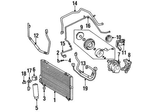 1996 Toyota Tercel Air Conditioner Rotor Diagram for 88410-16270