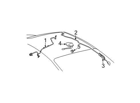 2010 Toyota Camry Antenna & Radio Cord Sub-Assembly, ANTEN Diagram for 86101-33740