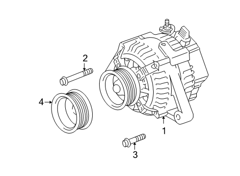 2003 Toyota Camry Alternator Pulley Diagram for 27411-0H010