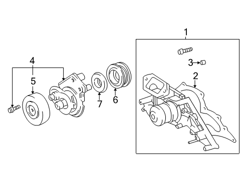 2004 Toyota Tundra Belts & Pulleys Serpentine Belt Diagram for 90916-A2003