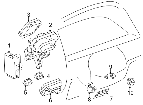2002 Toyota 4Runner Switches Plate Diagram for 82683-35150