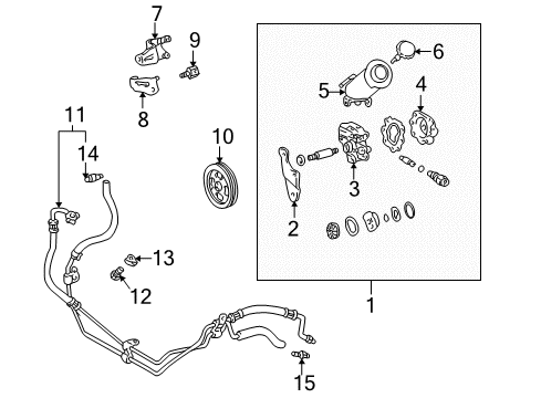 1996 Toyota 4Runner P/S Pump & Hoses, Steering Gear & Linkage Power Steering Pump Diagram for 44320-35490