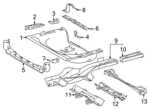 2015 Toyota RAV4 Rear Body - Floor & Rails Rail Assembly Diagram for 57602-48917
